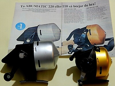 未使用　ABU ABUMATIC 110 Collectible pair of 70's Vintage Abumatic 220 & 110 spin