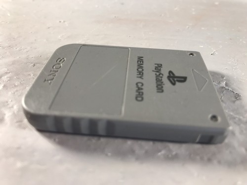 Original Sony Playstation Memory Card SCPH-1020 Gray PS1 OEM