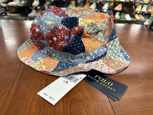 Polo Ralph Lauren Vintage-Inspired Patchwork Bucket Hat - L/XL