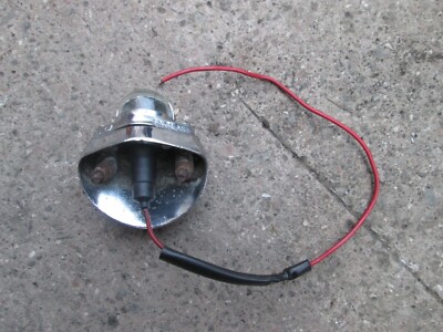 1 X ADO16 MORRIS 1300 TRAVELLER REAR NUMBER PLATE LIGHT CHROME PITTED COMPLETE