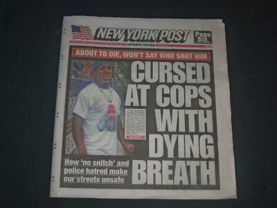 2019 AUGUST 22 NEW YORK POST NEWSPAPER - CURSED AT COPS WITH DYING BREATH