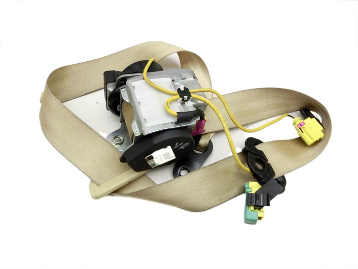 VW Phaeton 3D GP1 07-10 Lang Gurt Sicherheitsgurt Gurtstraffer für Beifahrer Rechts Vorne Sonnenbeige - Bild 1