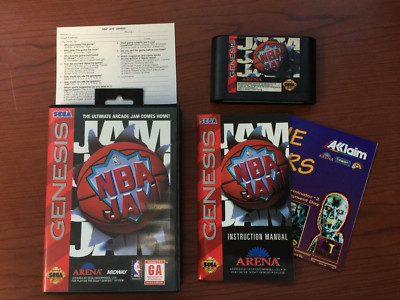 NBA Jam (Sega Genesis, 1994) Complete - CIB - w/ Manual & Case & Reg Card