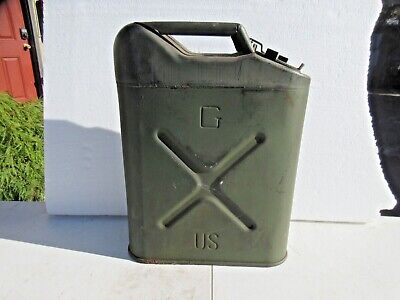 Vintage USMC 5 Gallon Metal Gas Can DOT5L 20-5-80 Red Jerry Can Military