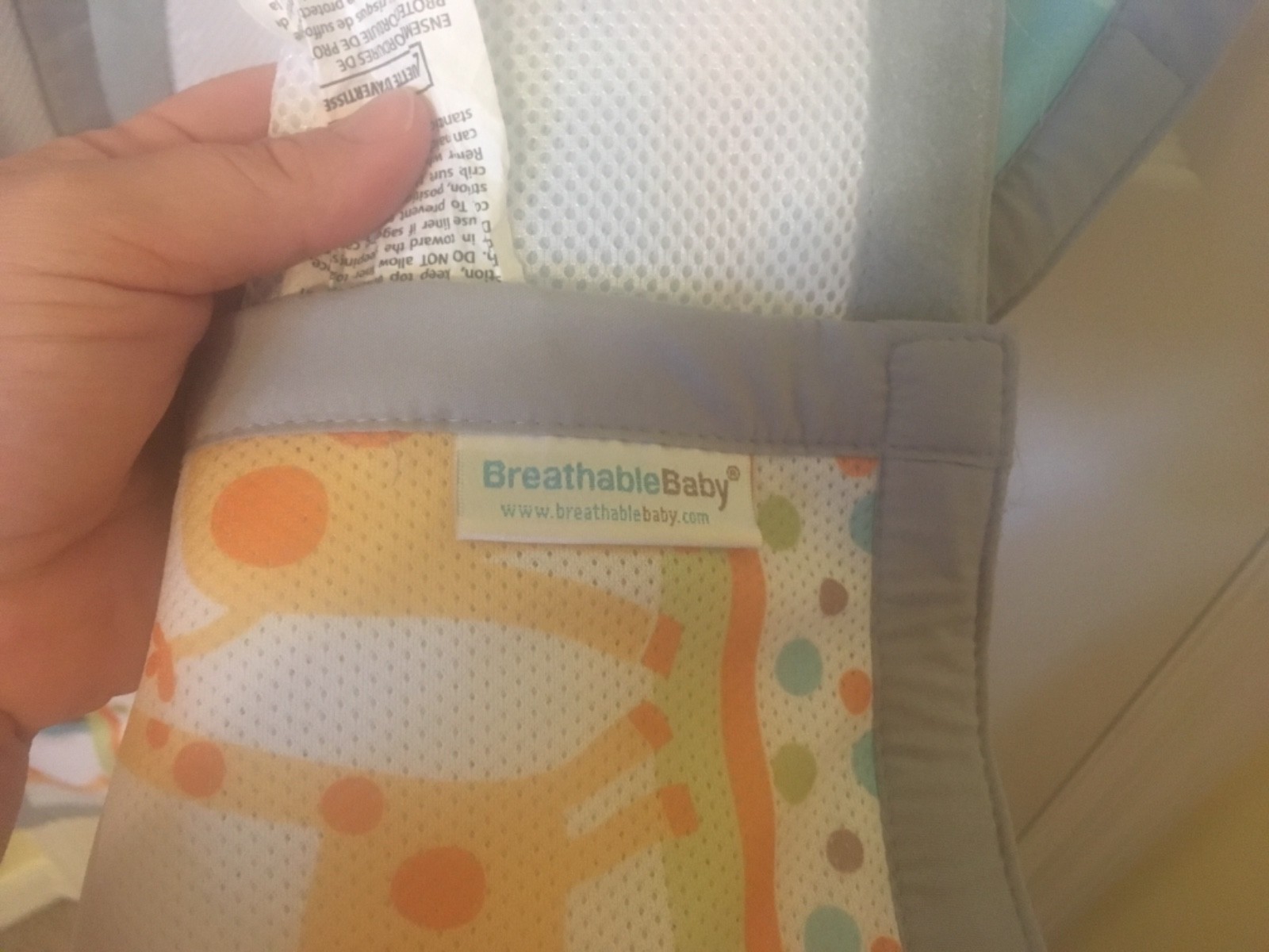 Breathable Baby Mesh Crib Liner Safari Fun Animals Gray Pastels Crib Bumper zoo