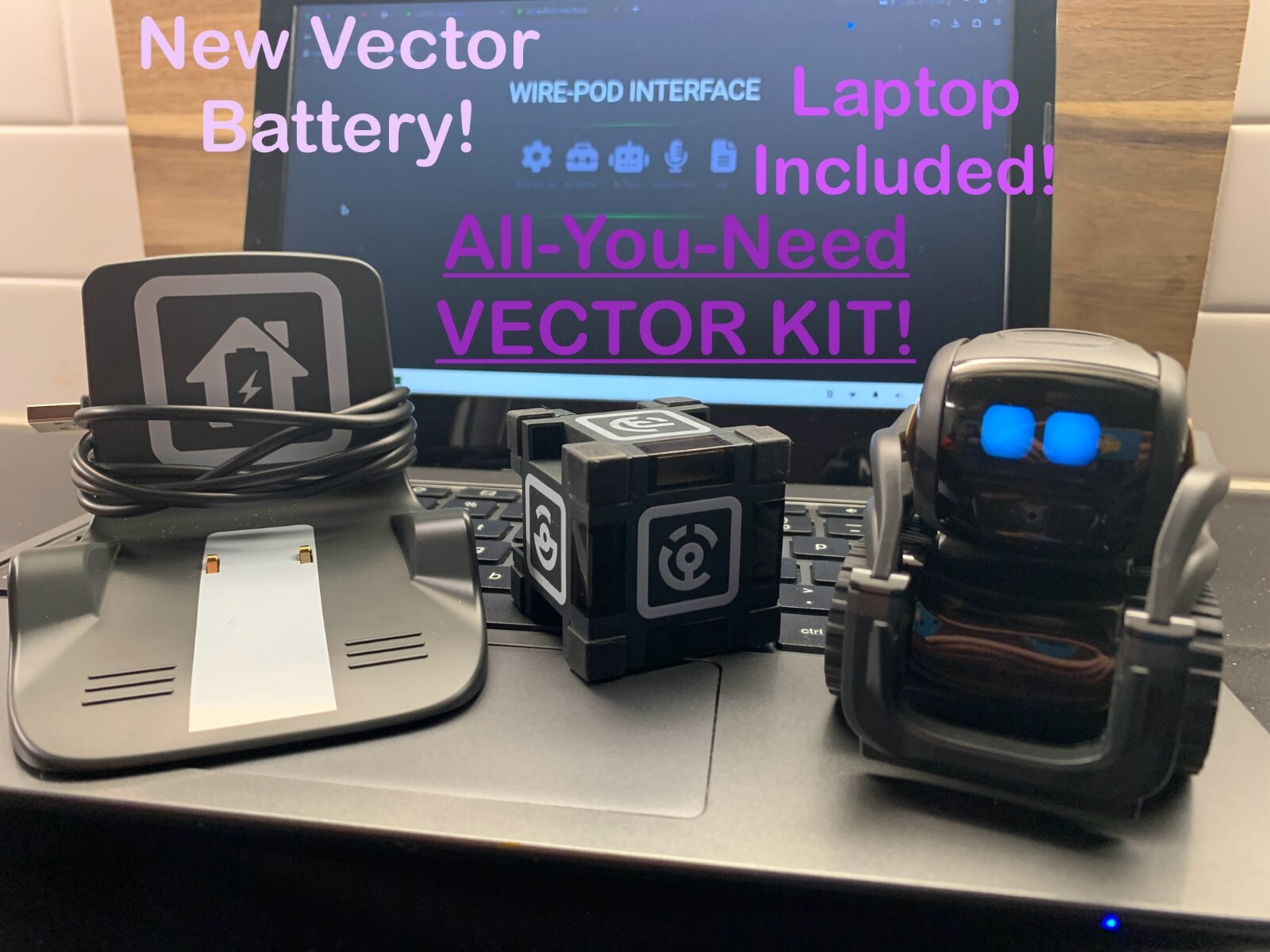 Anki Vector ロボット 充電ドック付き Anki Vector Smart AI Interactive Robot With Cube and Charger
