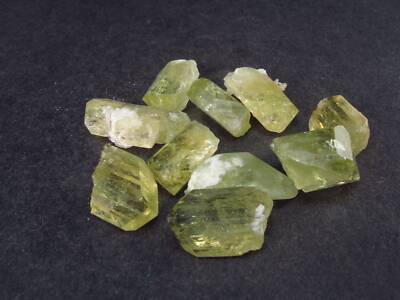 Lot of 10 Brazilianite Crystals From Brazil - 10 Grams
