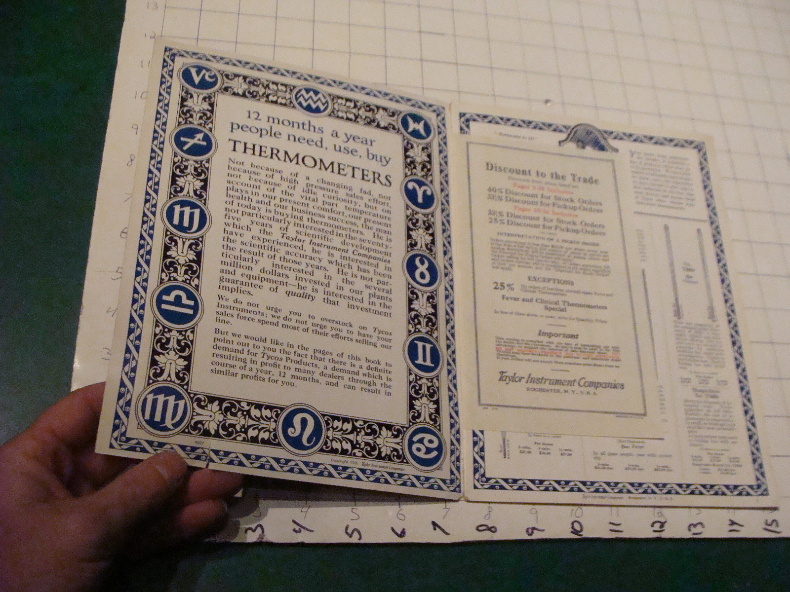 vintage Orig. CATALOG: THE TYCOS BOOK - THERMOMETERS 24 pgs, 1926