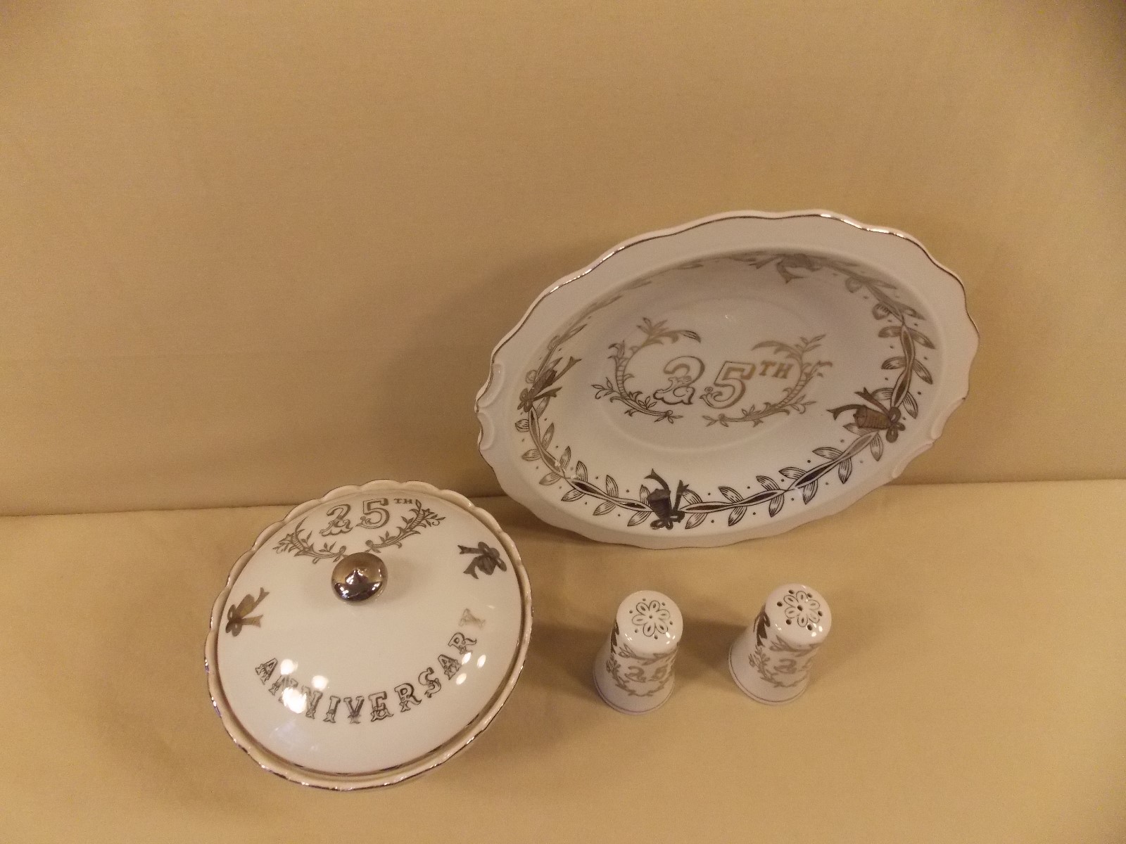 Lefton China 25th Silver Anniversary Set