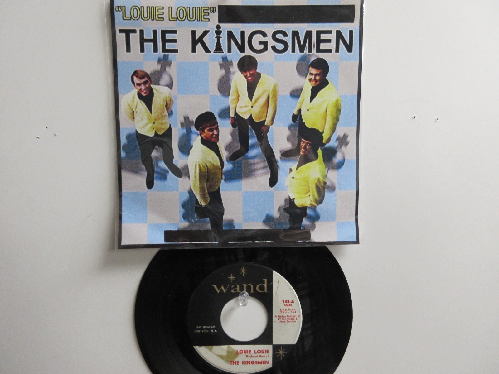 💥 ' THE KINGSMEN ' HIT 45 + PICTURE [ LOUIE LOUIE ] * 1963