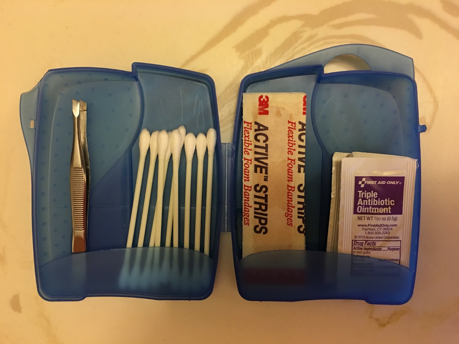 Lot of 5 - Pocket Size Mini Travel Case, Pill Box, ID Holder (4½ × 3¼ Blue) New