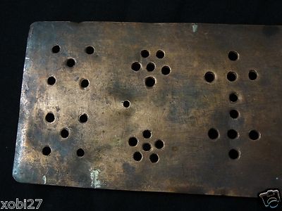 ANTIQUE  MONGOLIAN BUDDHIST  COPPER INCENSE BURNER LID TOP COVER
