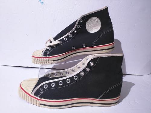 Vintage 1940s Canvas Basketball Sneakers High Top Sz 8.5 Athletic Shoes