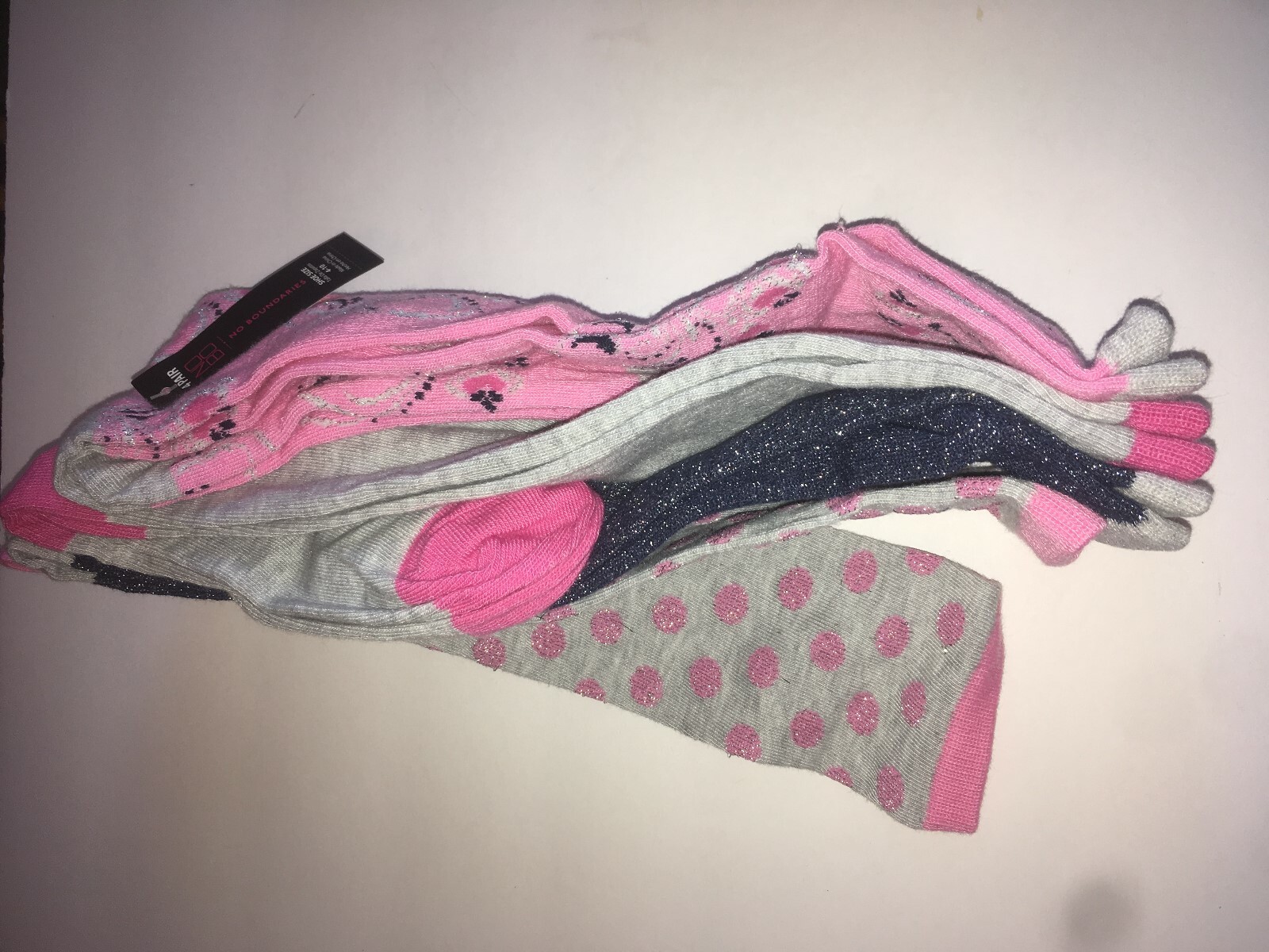 No Boundaries Women's 4-Pack Knee High Socks Lot Of 2=8 Pairs Shoe Size 4-10