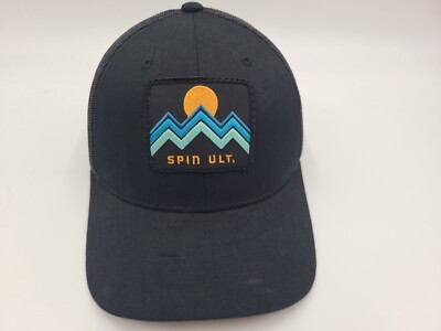 Spin Ultimate Frisbee Yupoong Mesh Trucker Snapback Hat Cap Ult Men Women Black