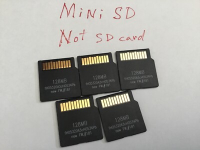 5pcs 128mb mini SD SECURE DIGITAL MEMORY CARD for old Mini SD DEVICES