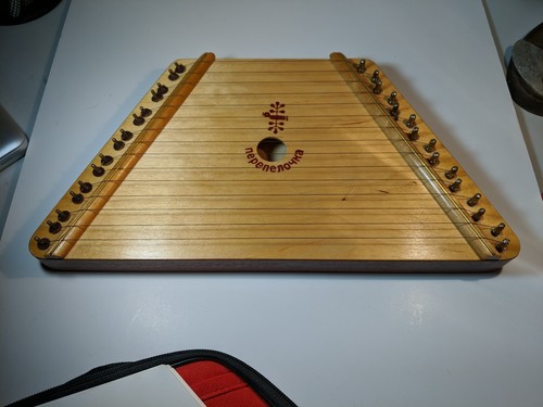 14.5” Melody Harp, Wooden Lap Harp, 15 Strings, Handmade in Romania, 20 sheets