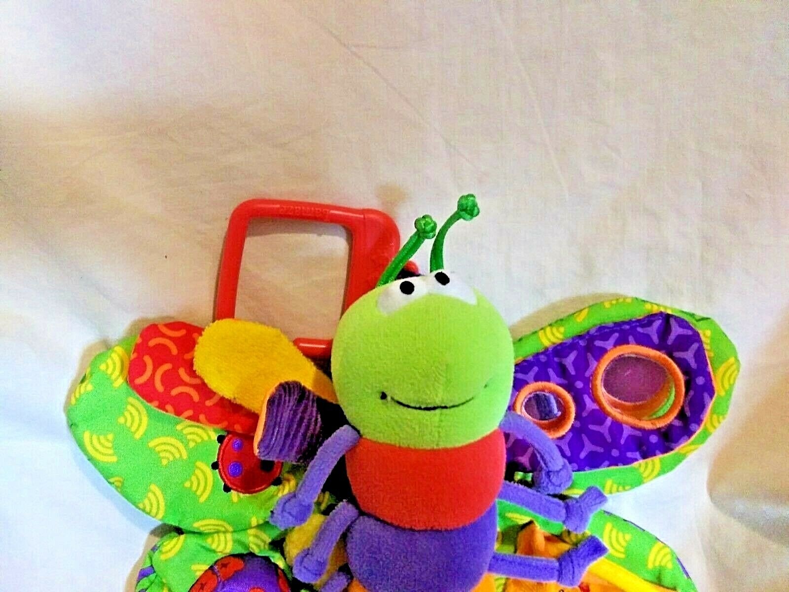 Lamaze Butterfly Hanging Baby Plush Crib Toy Green Crinkles Rattles Squeaks