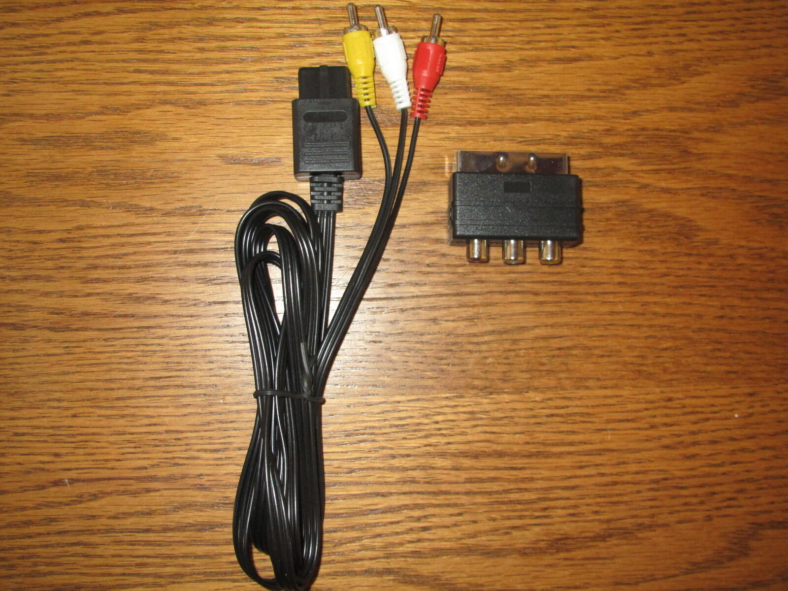 TV/AV Audio Video Chinch Kabel für SNES N64 GC + Scart Adapter
