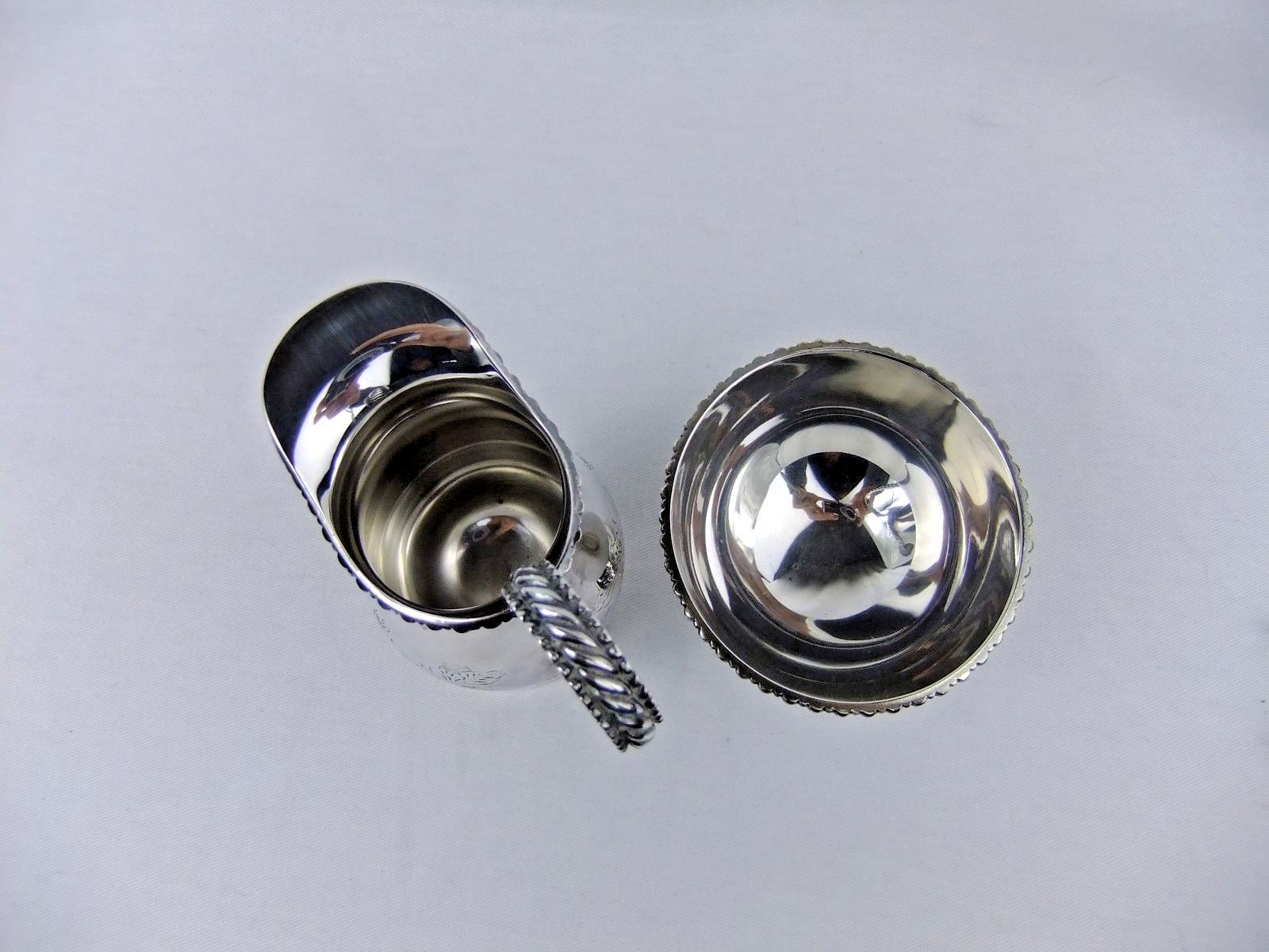 Vintage Birks Primrose Plate Cream and Sugar Set with Floral Pattern English