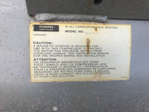 Powerex Air Compressor 80 Gallon Tank!