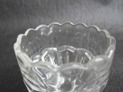 Antique Civil War Era EAPG Early New England Pressed Glass Pedestal Base Salt