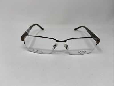 ELASTA BY SAFILO EYEWEAR E 3122 ROZ BROWN 56/17/150 LARGE FLEX HINGE OB18
