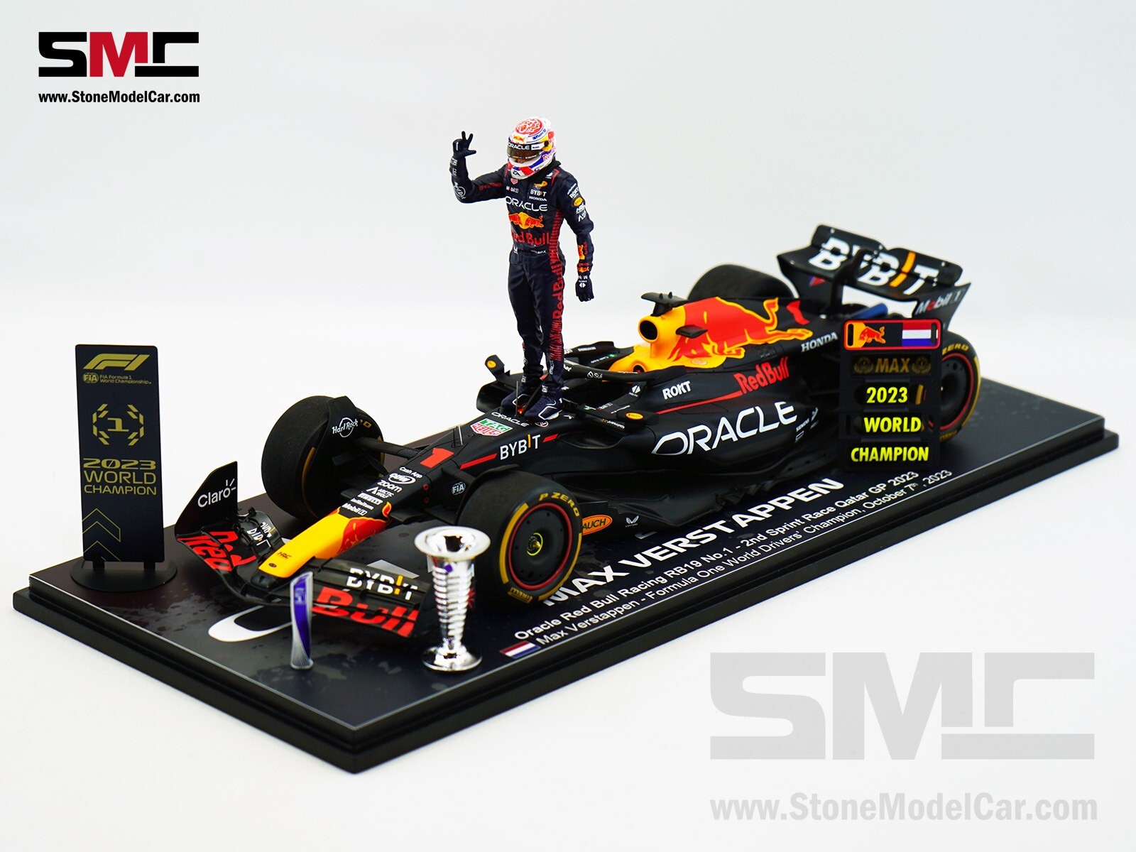 スパーク 1/43 レッドブル RB19 フェルスタッペン2023 カタールWC Red Bull F1 RB19 Max Verstappen Qatar GP 2023 World Champion