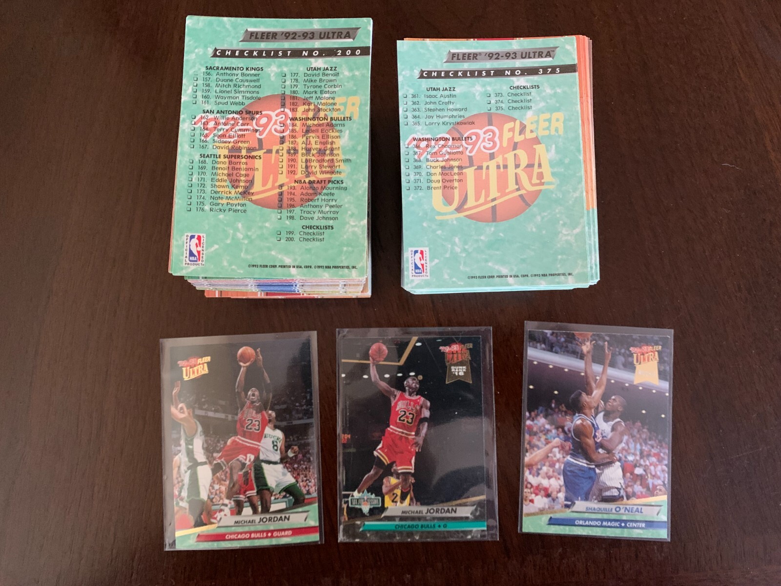 &#39;92-93 FLEER ULTRA NBAカード シリーズ1&amp;2セット Two Michael Jordan Cards. 1992-1993 Fleer Ultra. NBA Jam
