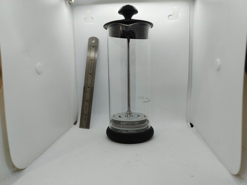 Ninja Coffee Bar Easy Milk Frother with Manual Press Glass Black Lid BPA Free
