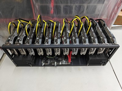 EVGA 1660 Ti XC Ultra and EVGA 1660 Super Complete 12 GPU Mining Rig w/ 2 PSUs