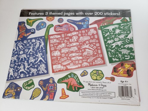 Melissa And Doug Dinosaurs Football Vehicle Themed Velvet Sticker Collection
