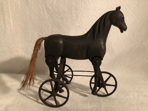 1880s Ives Walking Horse Cast Iron Pull Toy Antique