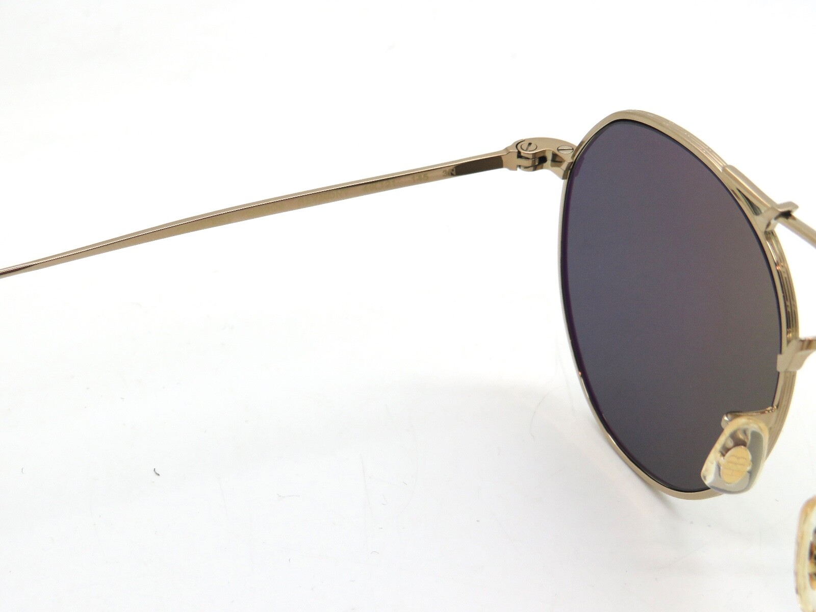 Pre-owned Oliver Peoples Reymont Ov1309st 5292o8 Gold/g-15 Goldtone 49mm Sunglasses In Gold Mirrored