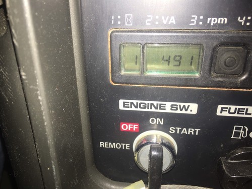 EU6500is honda generator, 491 Hours