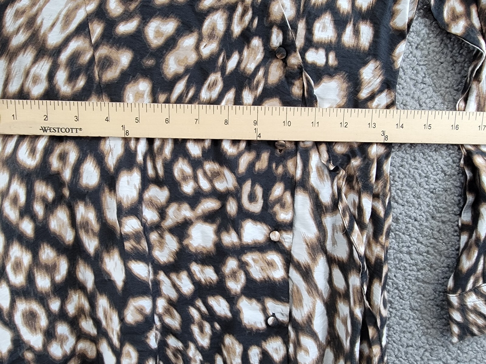 Vero Moda Josie Rika Shirt Dress Women's XS Brown Multi Button Tie Closure L/S - Picture 7 of 19