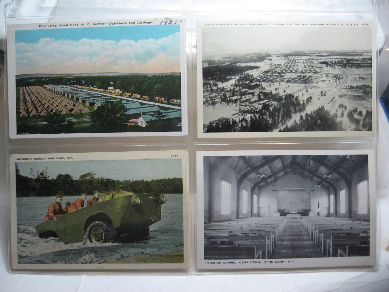 12 Pine Camp or Camp Drum, N.Y.  Postcards from 1930's - 1950's (Group 2)