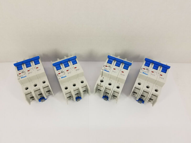 (4) Altech Miniature Molded Circuit Breaker Lot - 480Y/277V, 3Ø, 2x C2, C3, C5 A