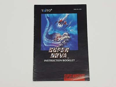 Super Nova Authentic SNES Super Nintendo Manual Only
