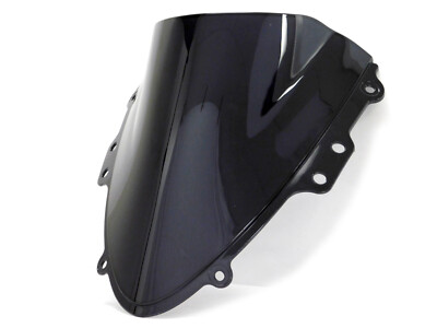 Black Double Bubble Windscreen Windshield for 2004-2005 Suzuki GSXR600 GSXR750