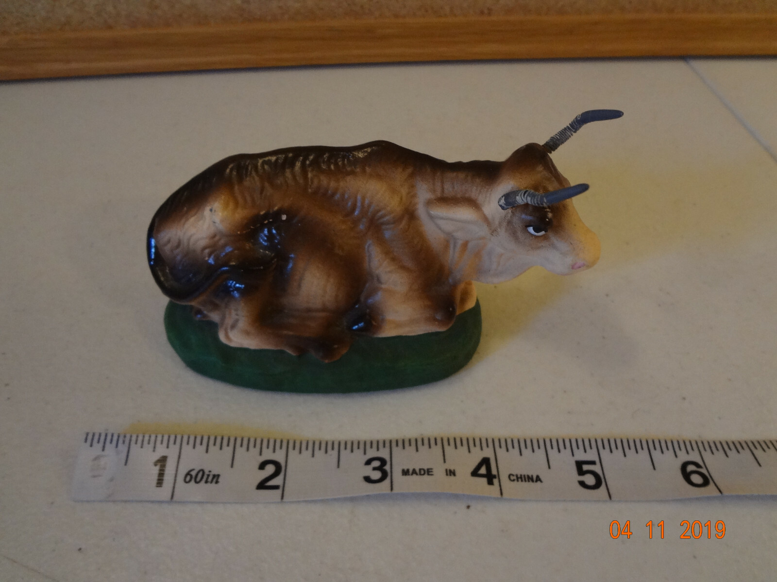 Vintage Cow Bull Nativity Scene Animal Figurine - Made in Japan