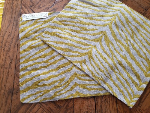 (2) OSBORNE & LITTLE Fabric Remnants - SELATI - ZEBRA CHENILLE -14 x11 1/2  $340