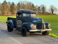 1948 International truck, Toyota Land Cruiser TD auto running gear and chassis.