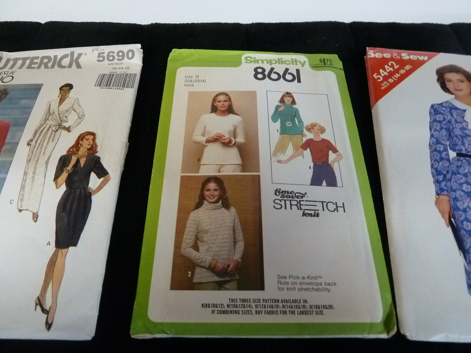 Lot of 4 misc. womens patterns sizes 10-18