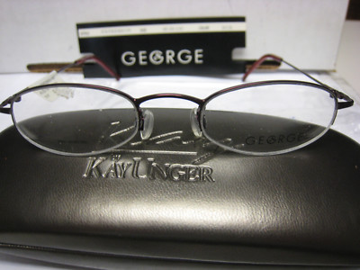 GEORGE EYEGLASS FRAMES Style EXPRESSION  Sz. 45-20-135 BURGUNDY  Free UNGER CASE