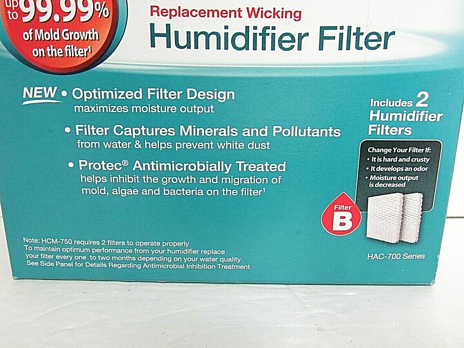 4 Filters Honeywell Type B HCM-750 Series Replacement Humidifier Filter