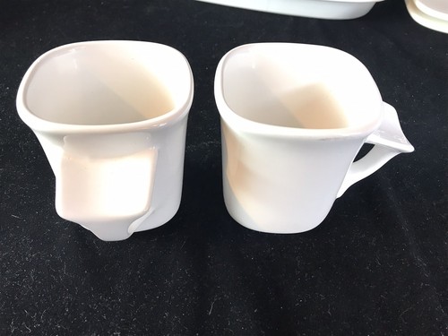 Studio Nova Compose White 13 Pc Dining Set, Plates, Bowls, Cups, Platter