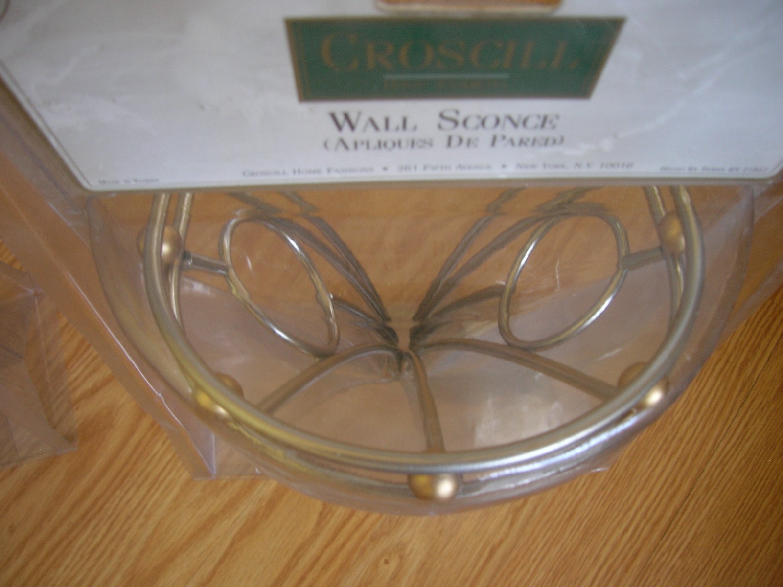 2 NEW CROSCILL HOME FASHIONS PEWTER BIRDCAGE WALL SCONCES