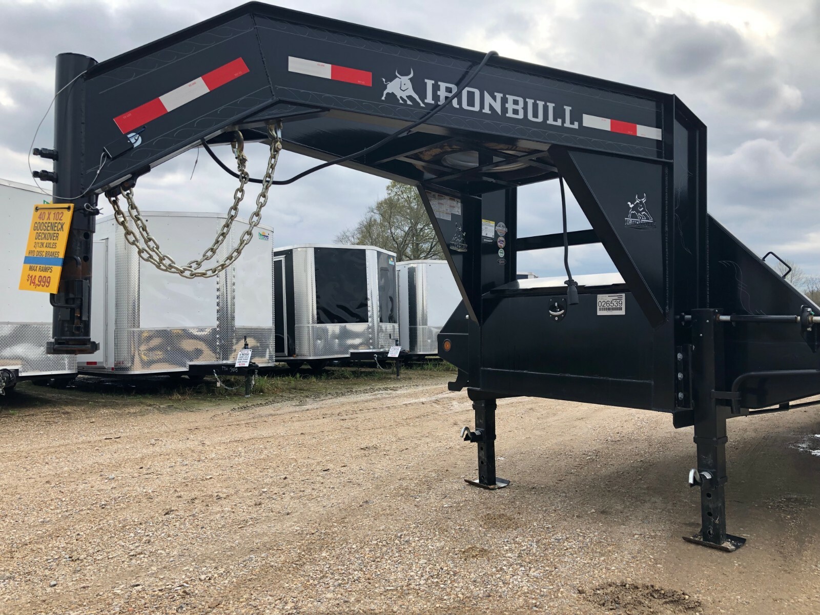 40 'X 102--IRON BULL-DECKOVER GOOSENECK--2/12K --MAX RAMPS-HYDRAULIC BRAKES-NEW