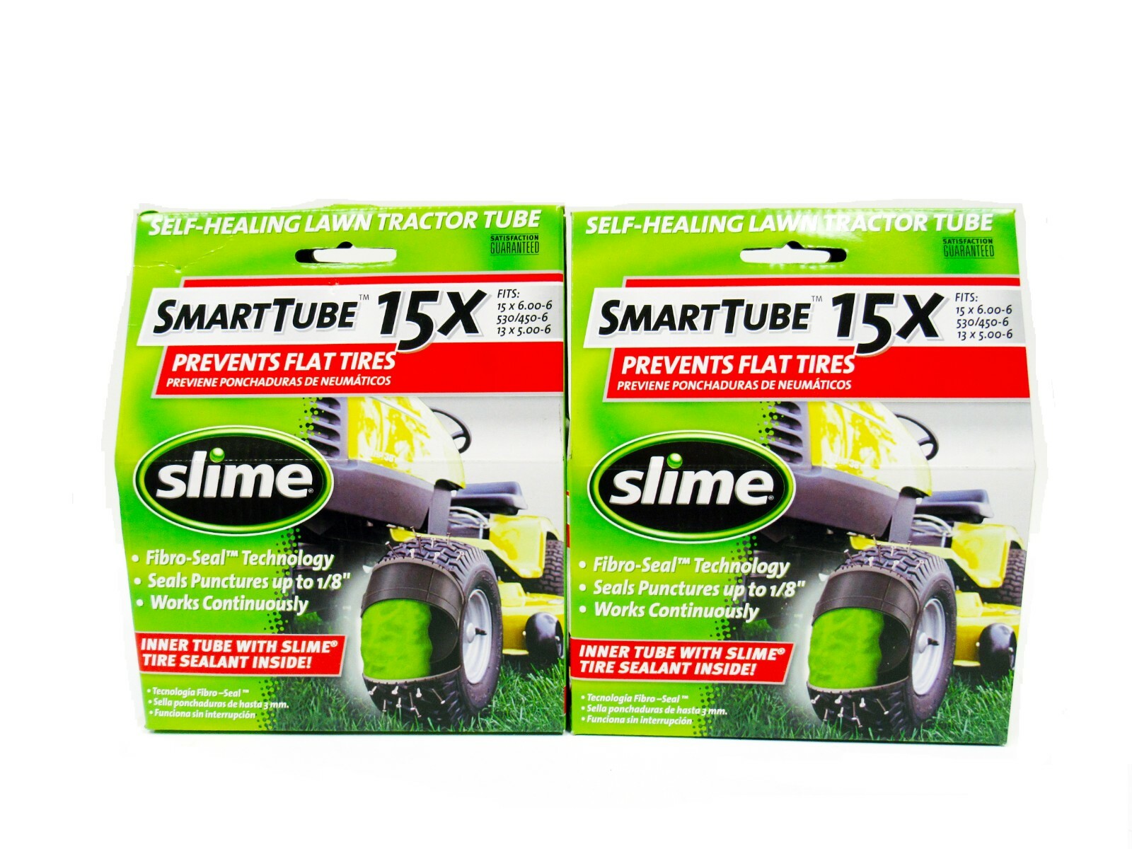 2 Pack of Slime Self Healing Inner Tubes For 15 x 6.00 6 Lawn Tractor